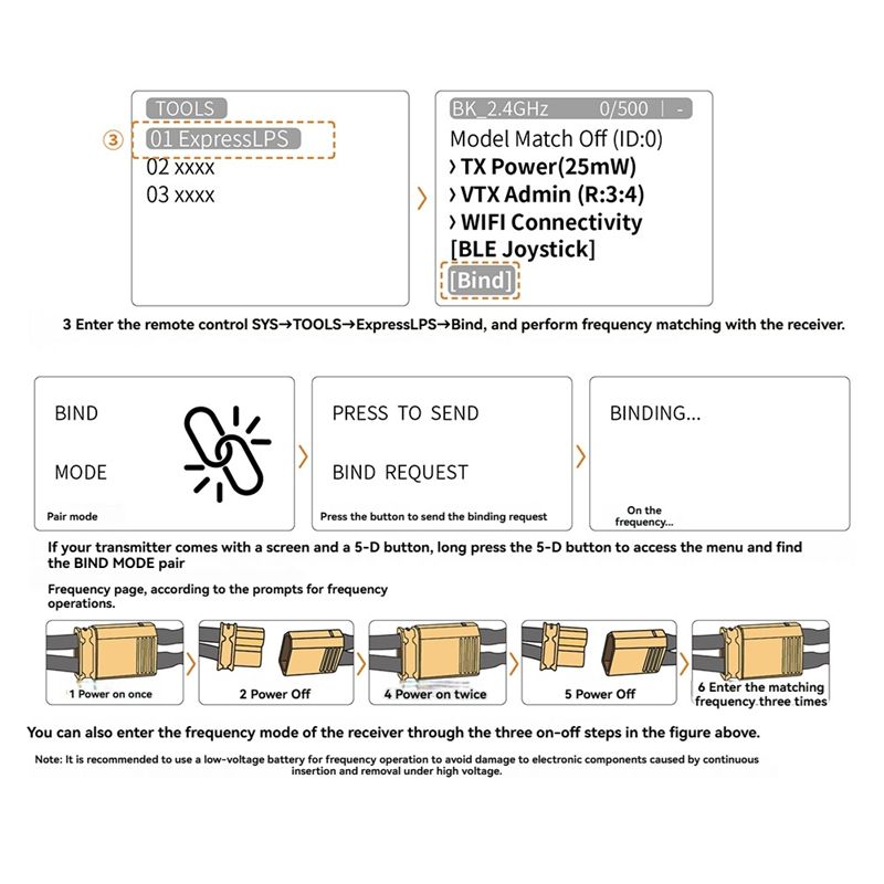Drone Racing Receiver - Penerima ELRS Dual Band 900/2400Mhz BEDW-Gemini